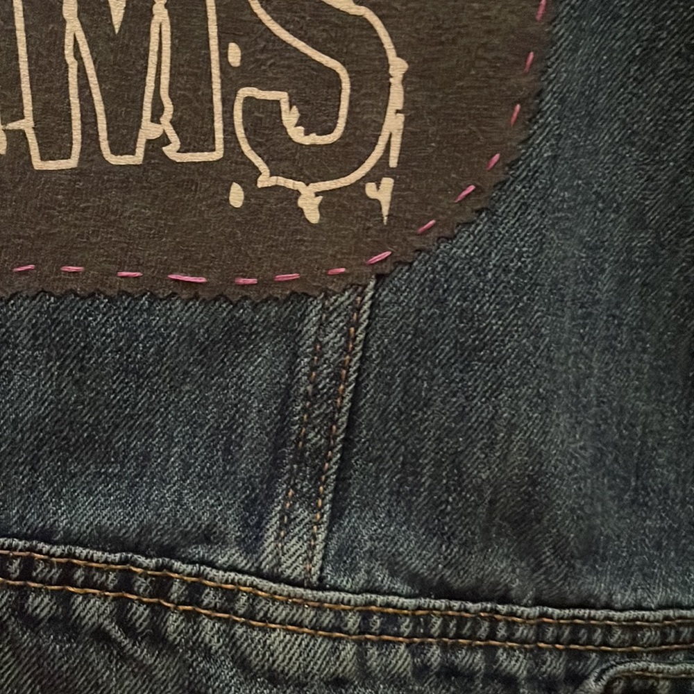 Upcycled denim jacket with Chasing Dreams butterfly skeleton - Picture 7 of 7